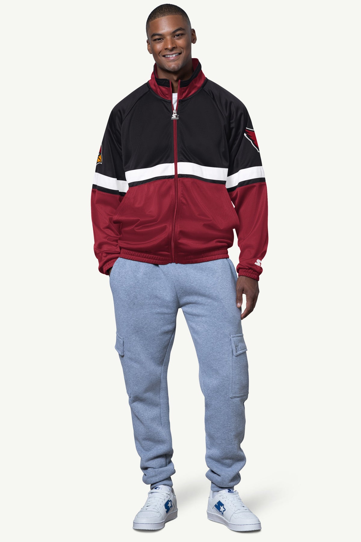 MENS ARIZONA CARDINALS VETERAN TRACK JACKET