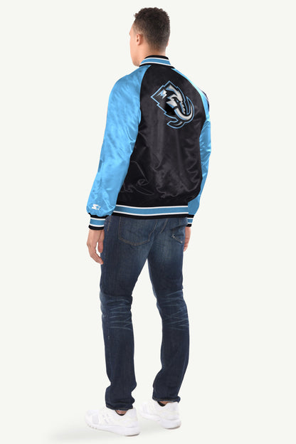 MENS UTAH MAMMOTH INDUCTEE SATIN VARSITY JACKET