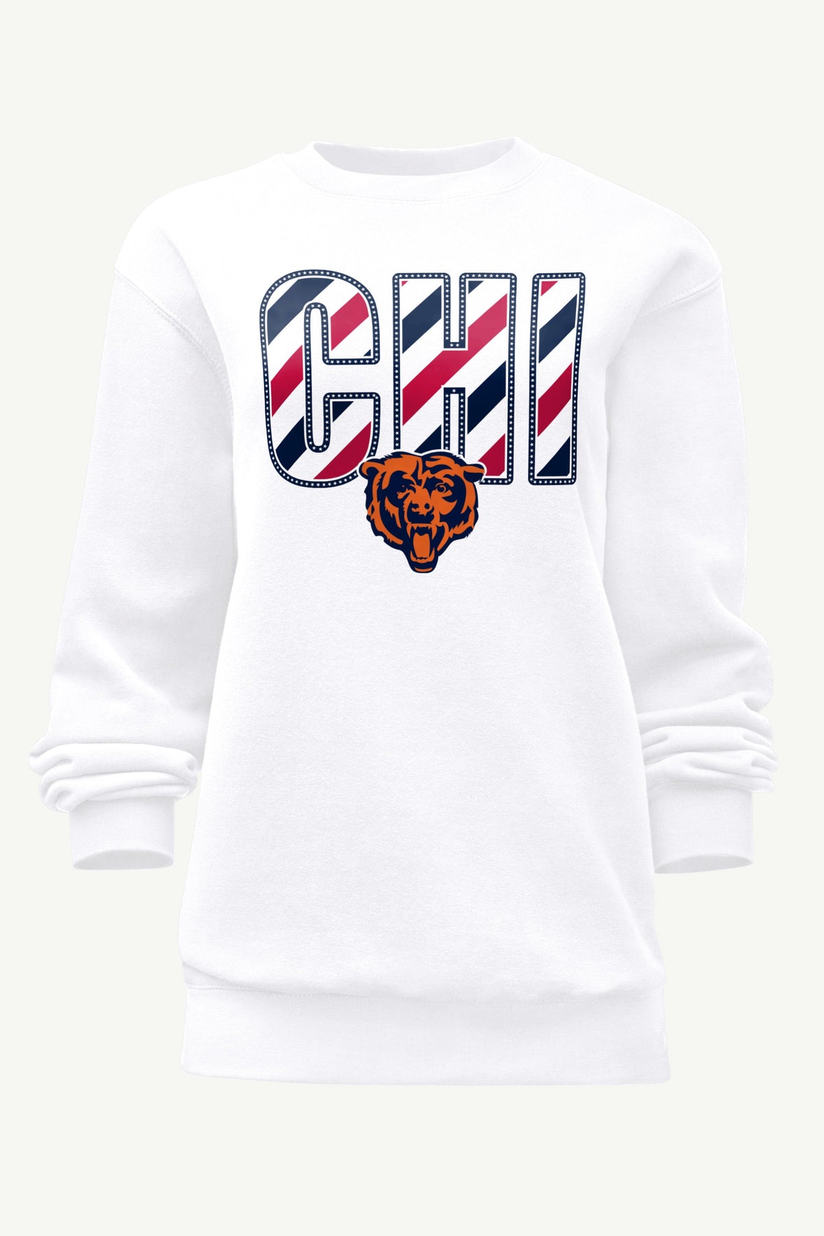 WOMENS CHICAGO BEARS STARS AND STRIPES SWEATSHIRT