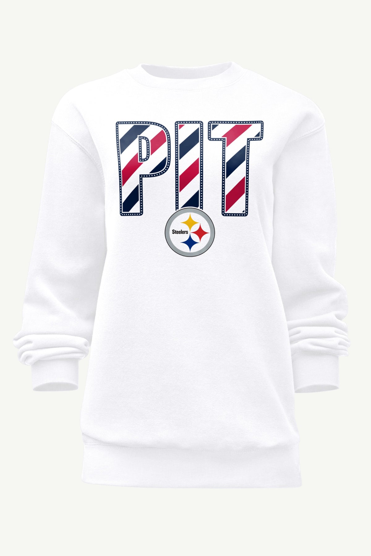 WOMENS PITTSBURGH STEELERS STARS AND STRIPES SWEATSHIRT