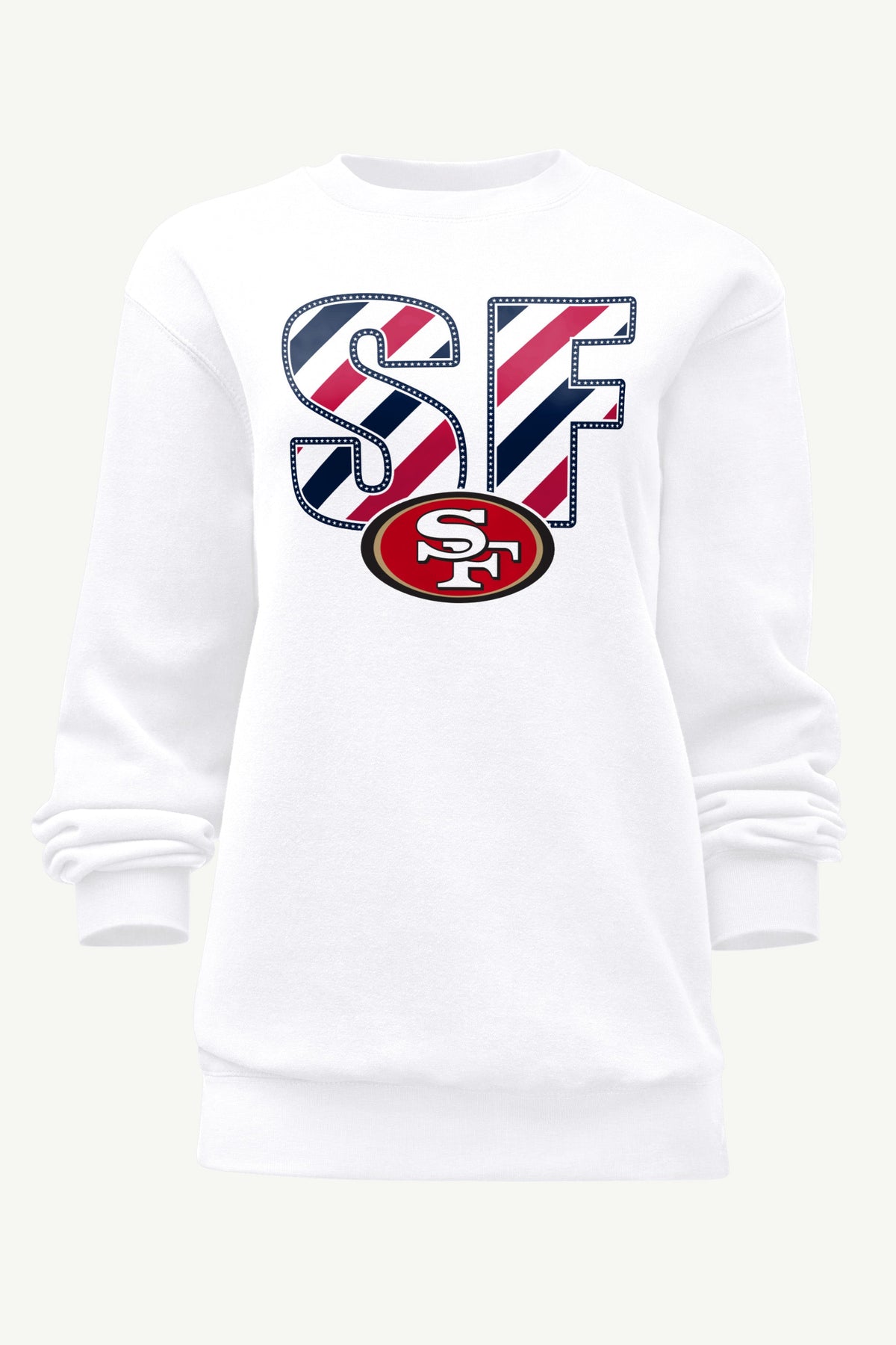 WOMENS SAN FRANCISCO 49ERS STARS AND STRIPES SWEATSHIRT
