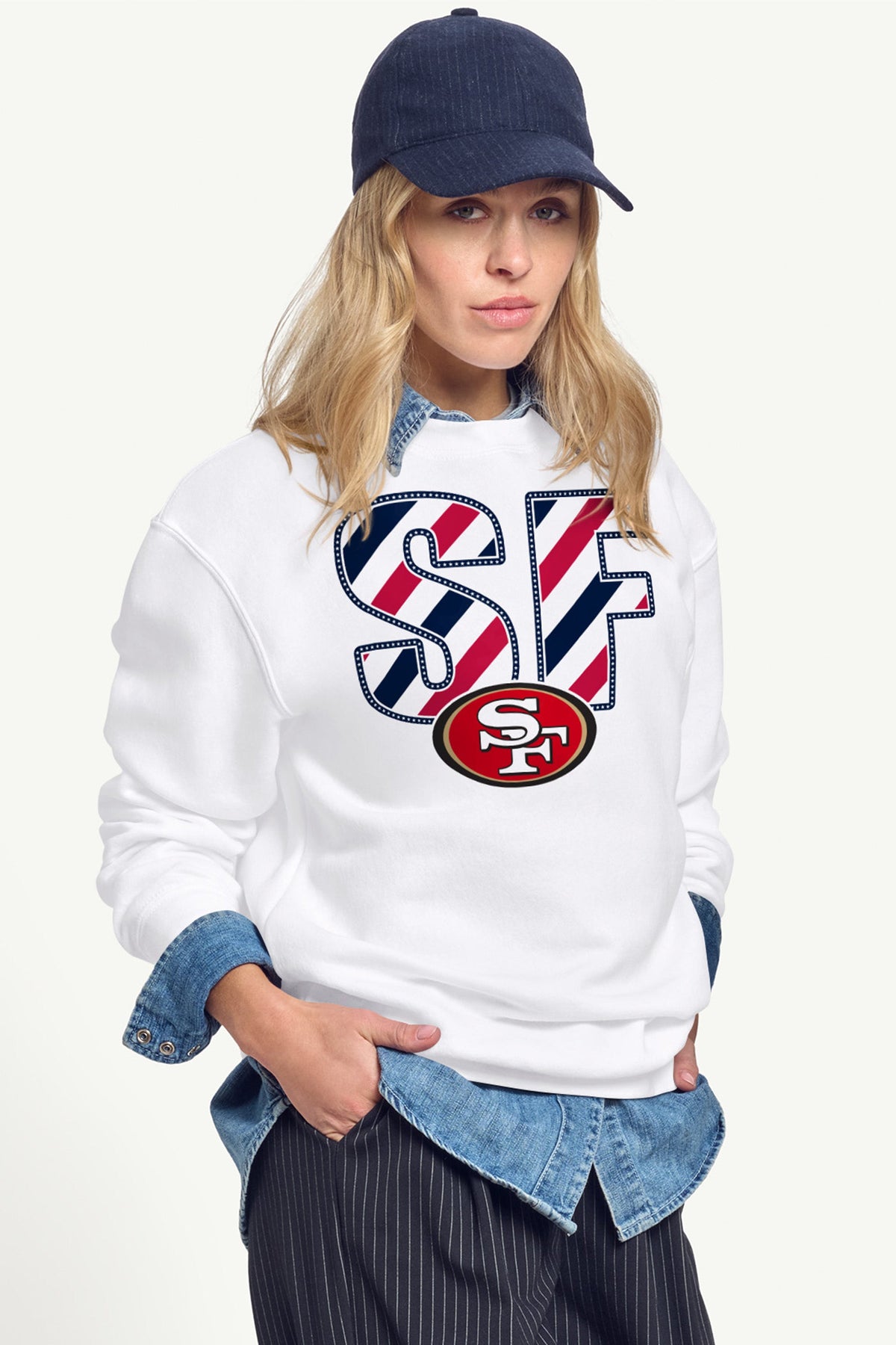 WOMENS SAN FRANCISCO 49ERS STARS AND STRIPES SWEATSHIRT