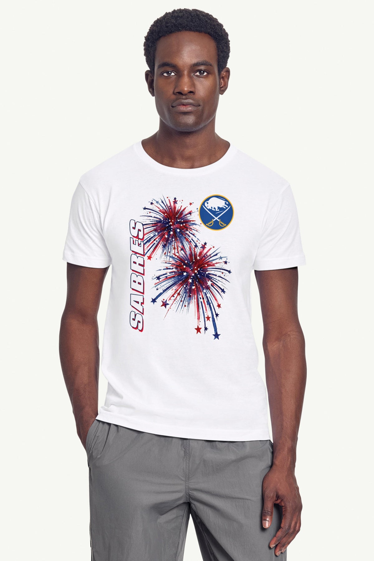 MENS BUFFALO SABRES AMERICAN SPARKS SHORT SLEEVE T SHIRT