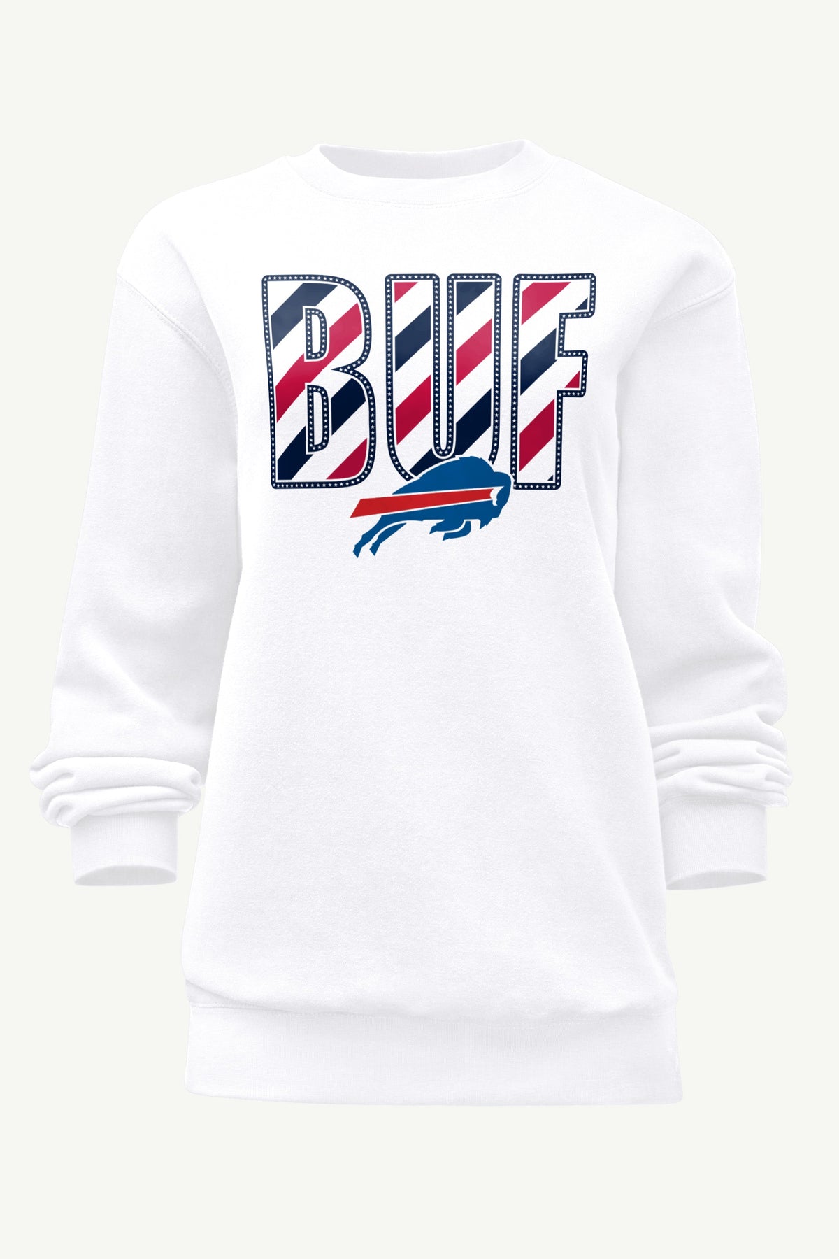 WOMENS BUFFALO BILLS STARS AND STRIPES SWEATSHIRT