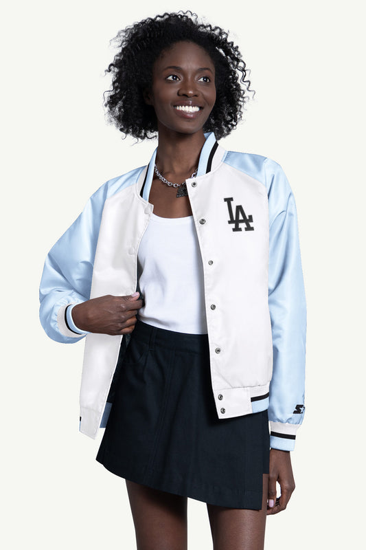 WOMENS LOS ANGELES DODGERS BLITZ VARSITY JACKET
