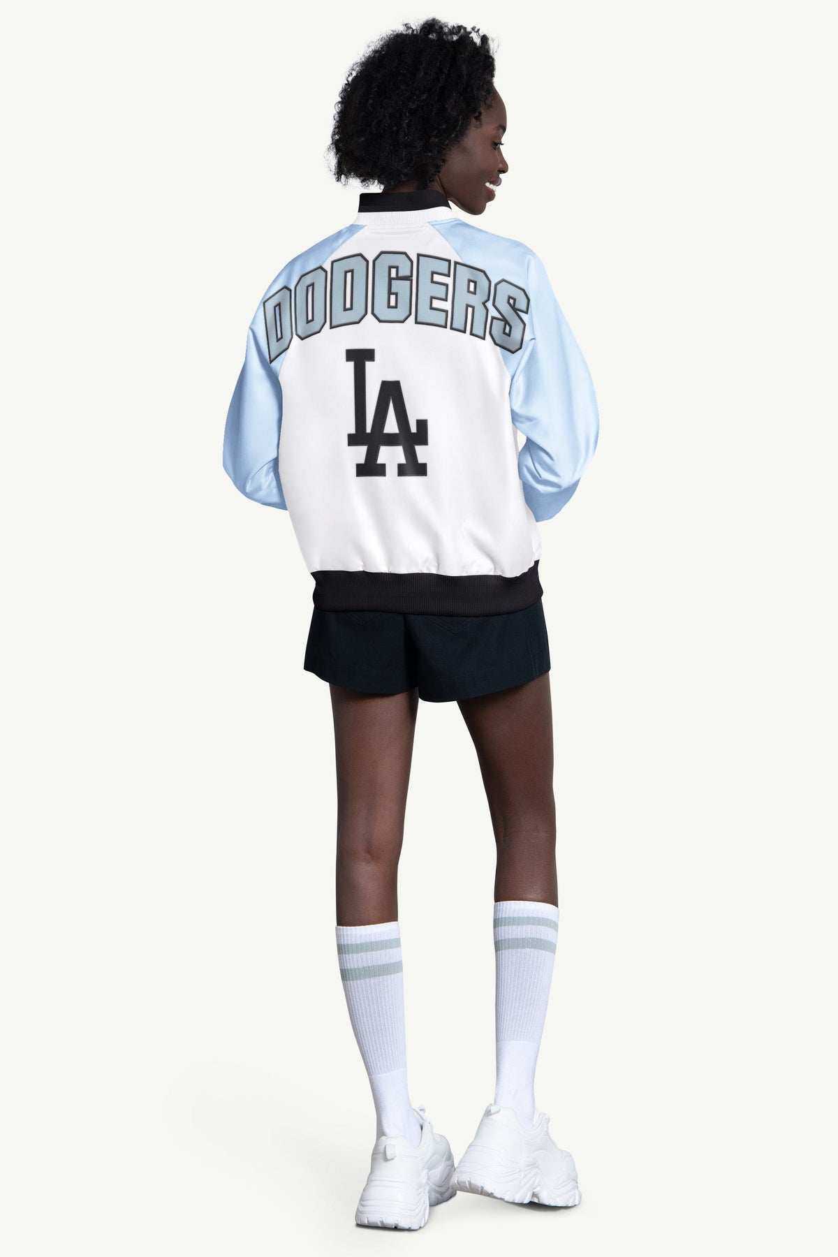WOMENS LOS ANGELES DODGERS BLITZ VARSITY JACKET