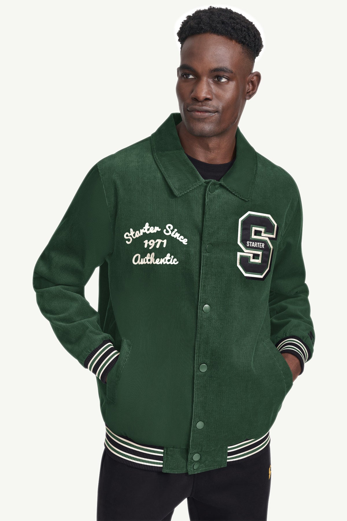 MENS STARTER CORDUROY VARSITY JACKET