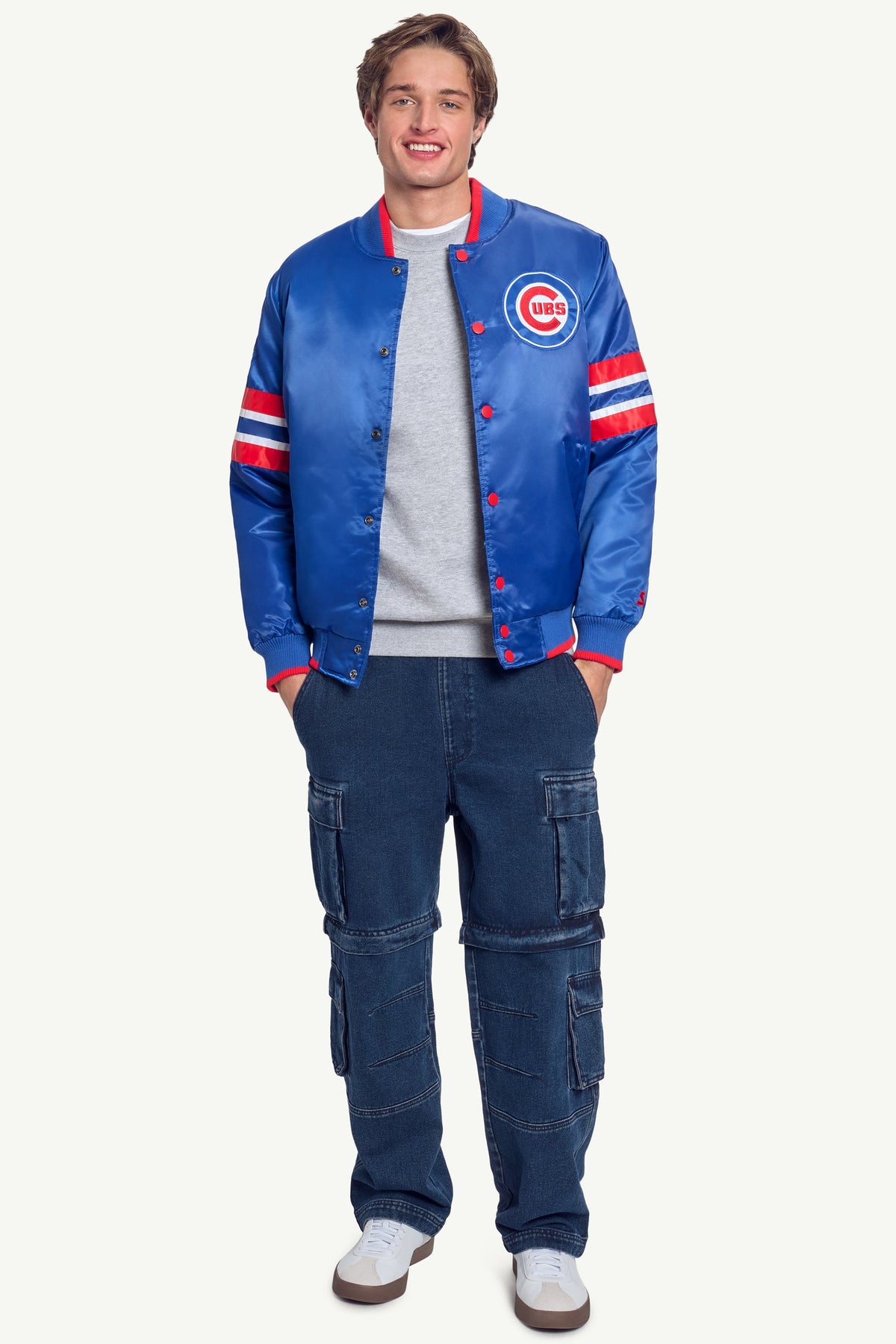 MENS CHICAGO CUBS SATIN JACKET