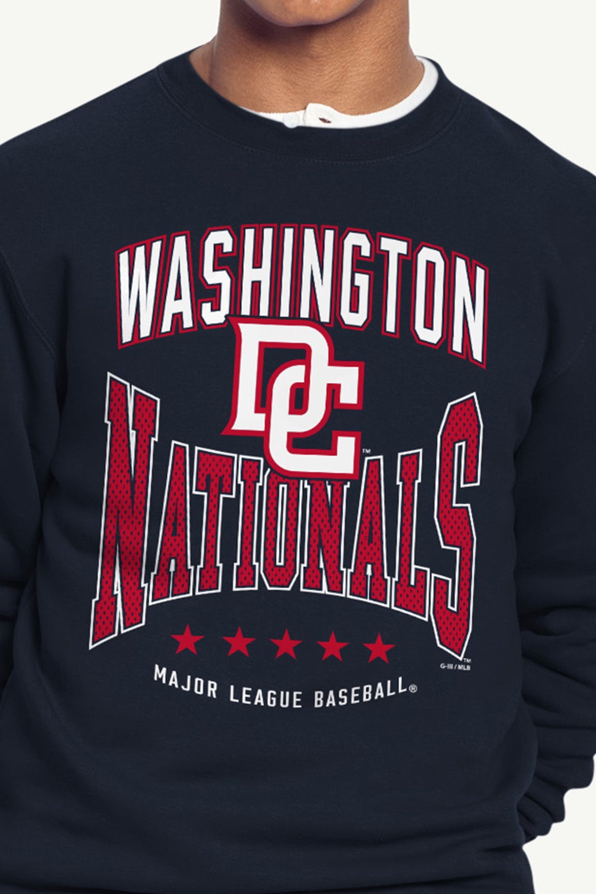 MENS WASHINGTON NATIONALS CENTER SQUEEZE SWEATSHIRT