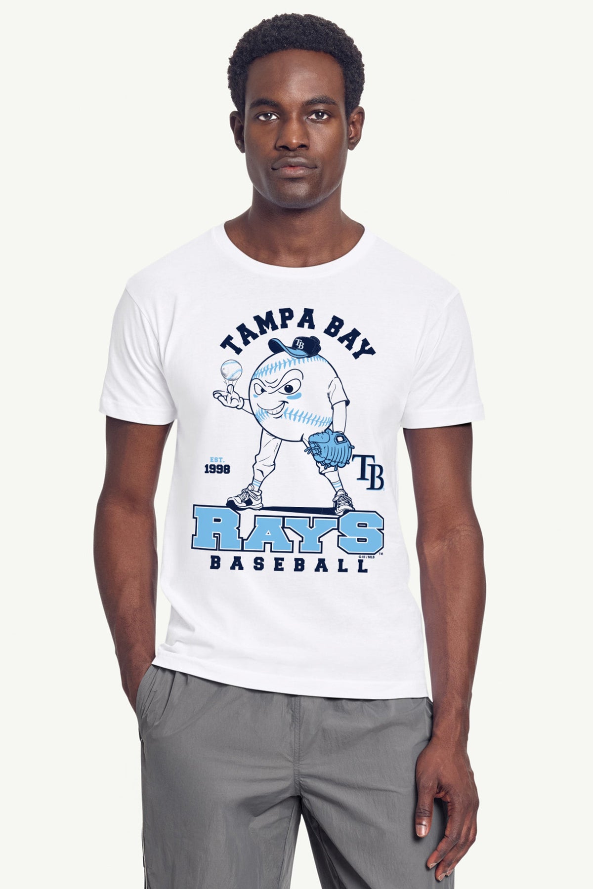 MENS TAMPA BAY RAYS BASEBALL CHARACTER SHORT SLEEVE T SHIRT