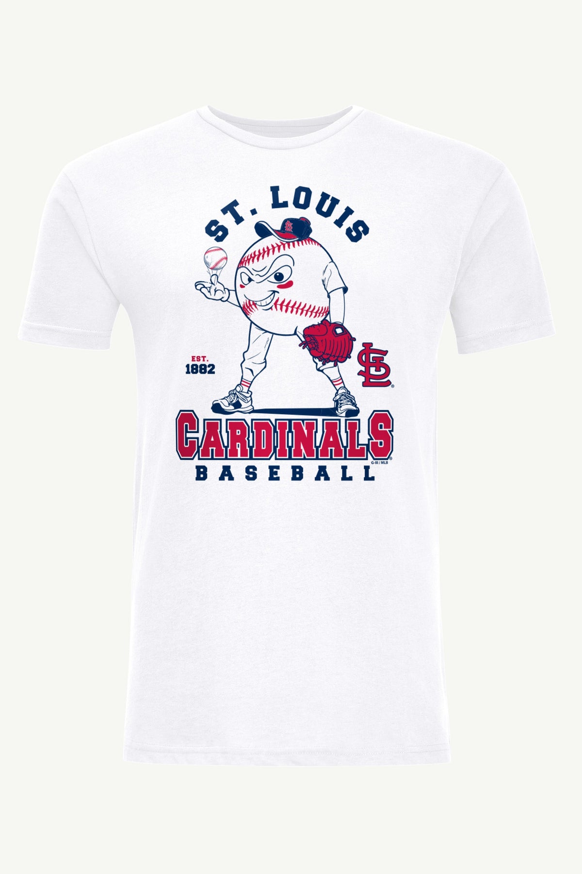 MENS ST. LOUIS CARDINALS  BASEBALL CHARACTER SHORT SLEEVE T SHIRT