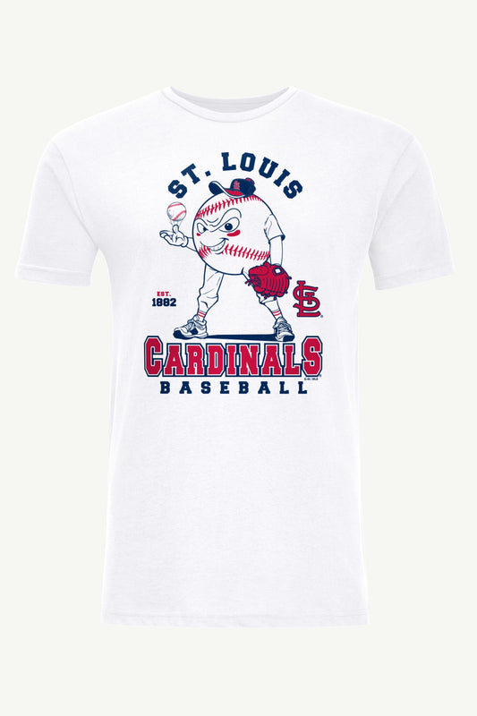 MENS ST. LOUIS CARDINALS  BASEBALL CHARACTER SHORT SLEEVE T SHIRT