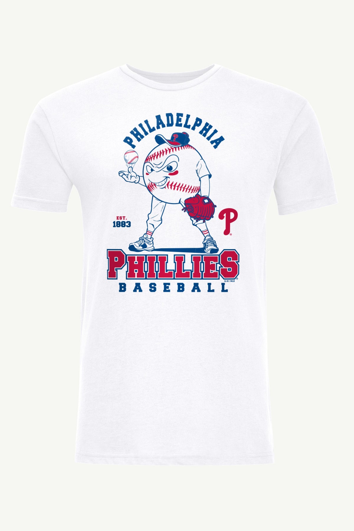MENS PHILADELPHIA PHILLIES BASEBALL CHARACTER SHORT SLEEVE T SHIRT