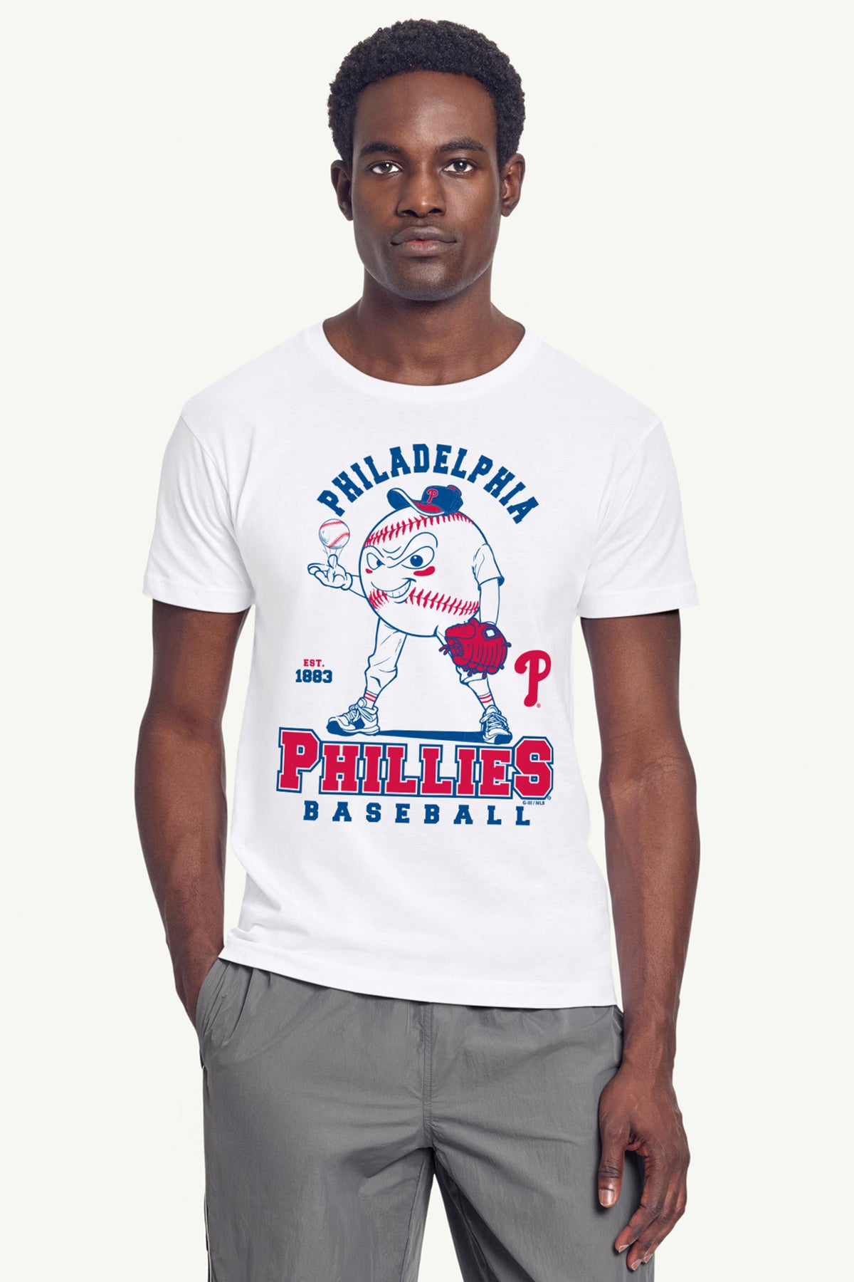 MENS PHILADELPHIA PHILLIES BASEBALL CHARACTER SHORT SLEEVE T SHIRT