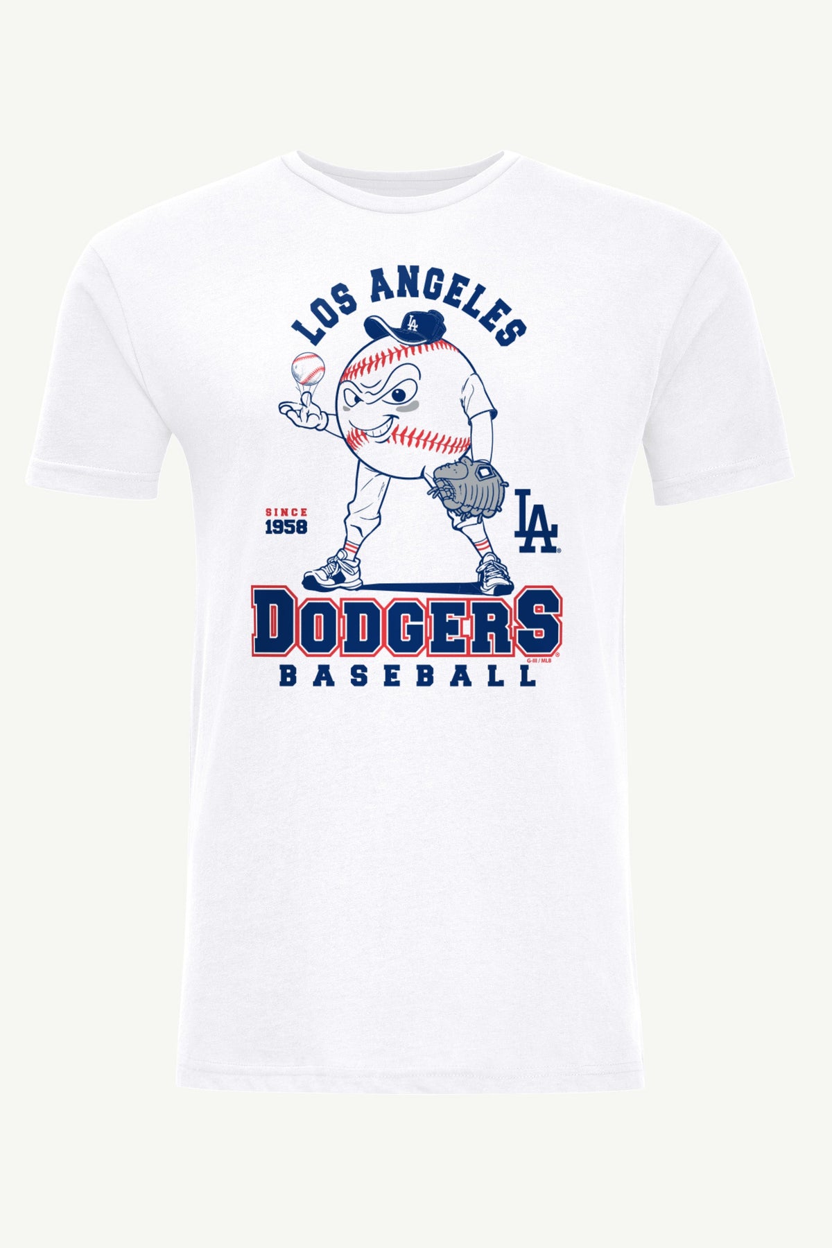 MENS LOS ANGELES DODGERS BASEBALL CHARACTER SHORT SLEEVE T SHIRT