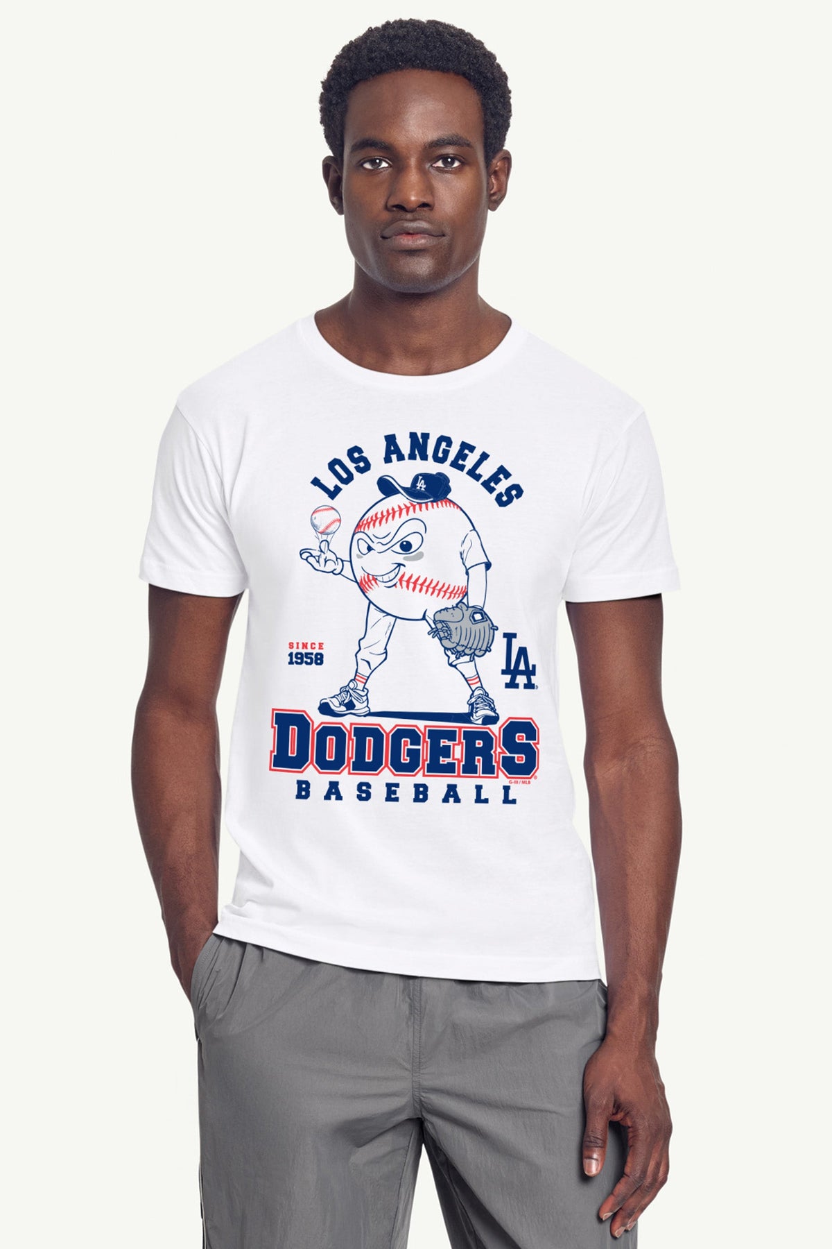 MENS LOS ANGELES DODGERS BASEBALL CHARACTER SHORT SLEEVE T SHIRT