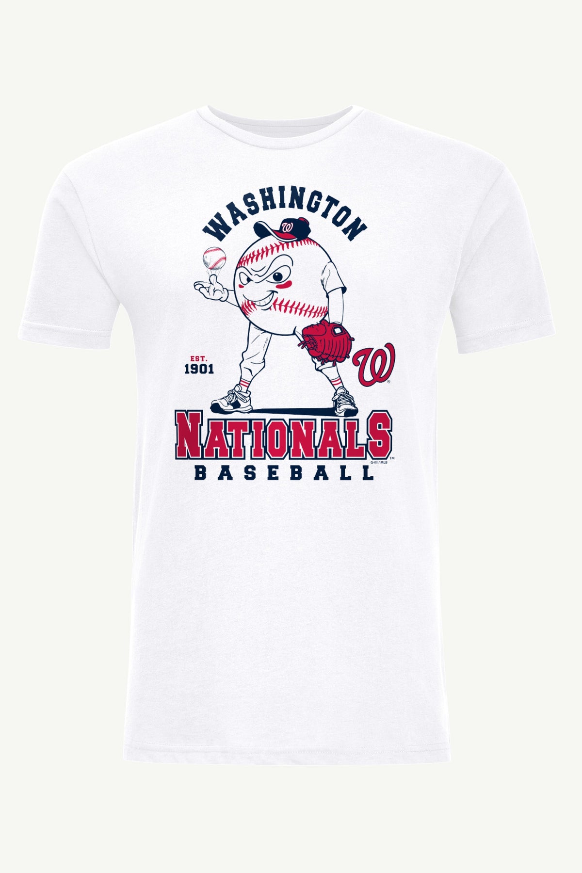 MENS WASHINGTON NATIONALS BASEBALL CHARACTER SHORT SLEEVE T SHIRT