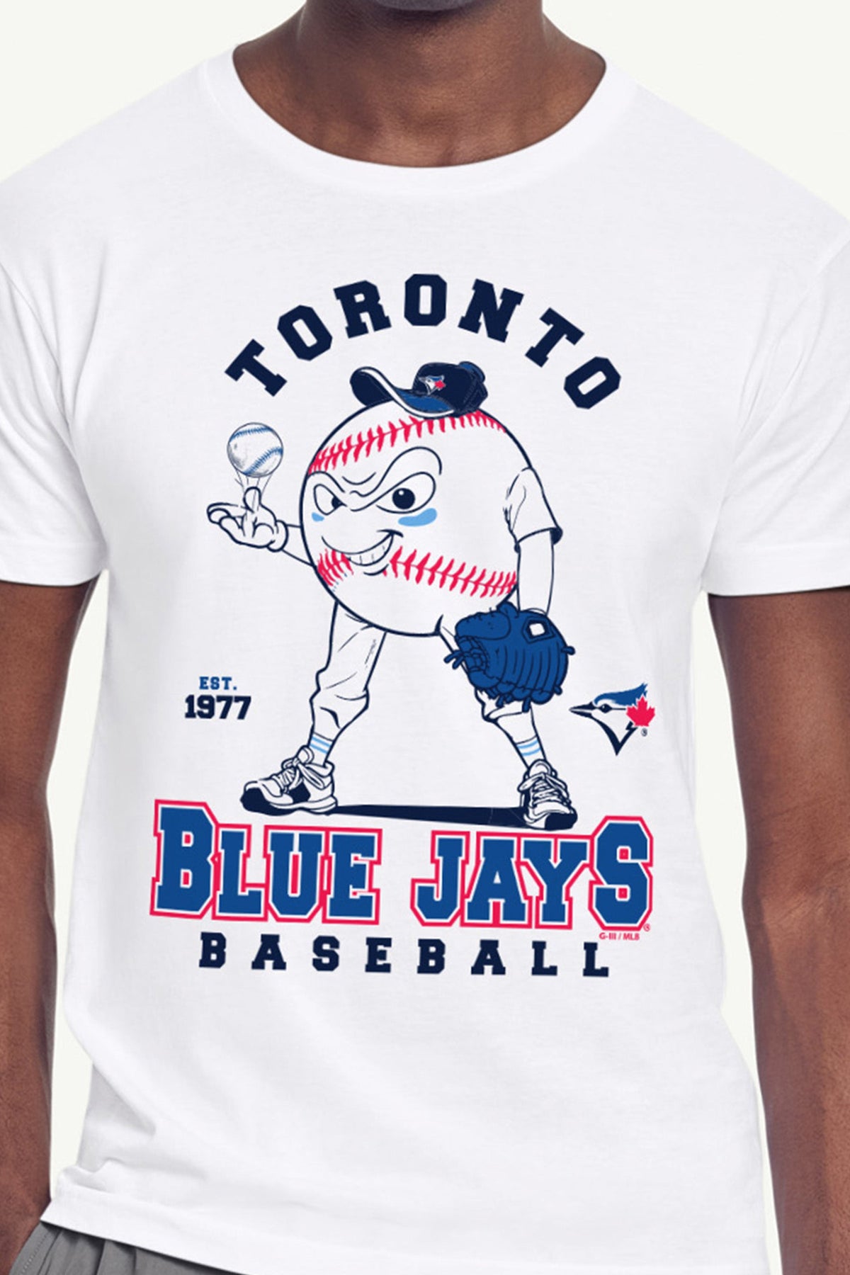 MENS TORONTO BLUE JAYS BASEBALL CHARACTER SHORT SLEEVE T SHIRT