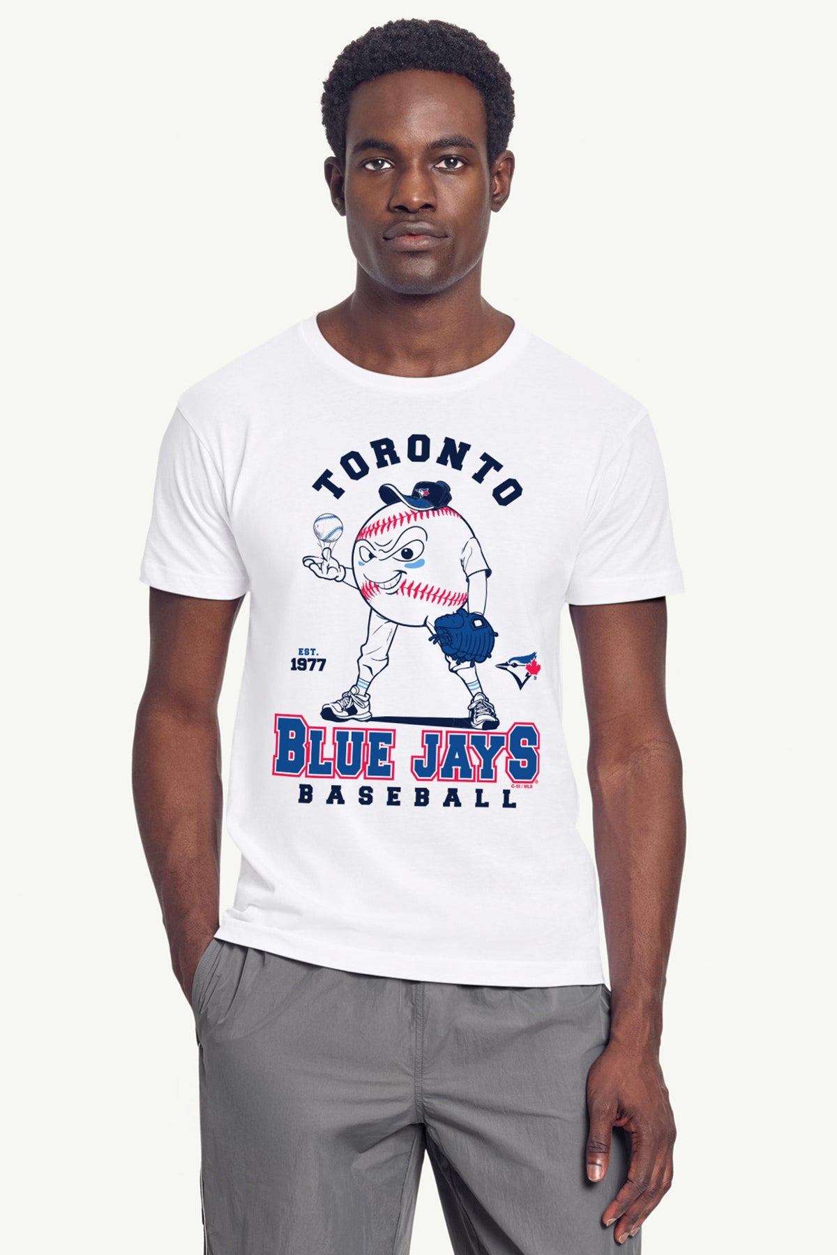 MENS TORONTO BLUE JAYS BASEBALL CHARACTER SHORT SLEEVE T SHIRT