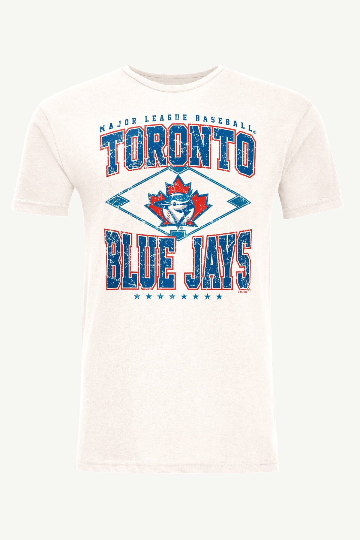 MENS TORONTO BLUE JAYS DISTRESSED COOPERSTOWN DIAMOND SHORT SLEEVE T SHIRT
