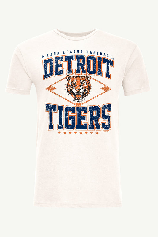 MENS DETROIT TIGERS DISTRESSED COOPERSTOWN DIAMOND SHORT SLEEVE T SHIRT
