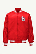 MENS ST LOUIS CARDINALS SATIN VARSITY JACKET